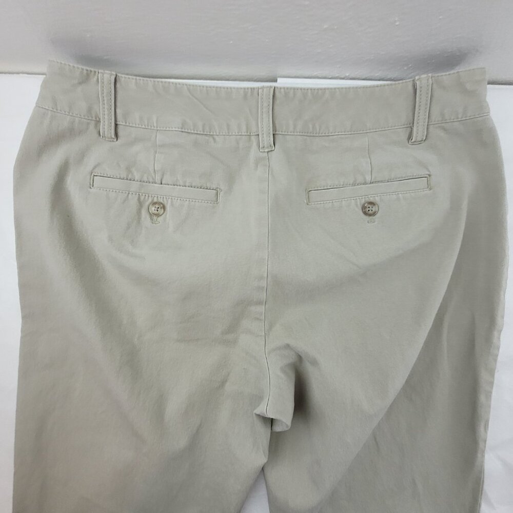 Eddie Bauer Pants Women's 12 TALL Khaki Tan Slightly Curvy Fit Cotton Twill - Picture 11 of 12